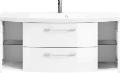 Saphir Badmöbel-Set »Cassca Sprint Waschtisch-Set Mineralmarmor-Waschtisch mit Unterschrank« 1 Stk. tlg.