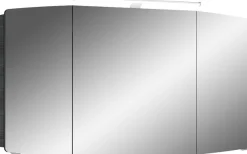 Saphir Badmöbel-Set »Cassca Sprint 3-teilig Mineralmarmor-Waschtisch mit LED-Spiegelschrank« 4 Stk. tlg.