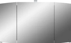 Saphir Badmöbel-Set »Cassca Sprint 3-teilig Mineralmarmor-Waschtisch mit LED-Spiegelschrank« 4 Stk. tlg.