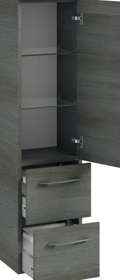 Saphir Badmöbel-Set »Cassca Sprint 3-teilig Mineralmarmor-Waschtisch mit LED-Spiegelschrank« 4 Stk. tlg.