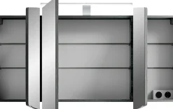 Saphir Badmöbel-Set »Cassca Sprint 3-teilig Mineralmarmor-Waschtisch mit LED-Spiegelschrank« 4 Stk. tlg.