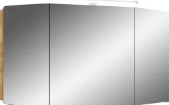 Saphir Badmöbel-Set »Cassca Sprint 4-teilig Mineralmarmor-Waschtisch mit LED-Spiegelschrank« 5 Stk. tlg.