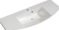 Saphir Badmöbel-Set »Cassca Sprint 4-teilig Mineralmarmor-Waschtisch mit LED-Spiegelschrank« 5 Stk. tlg.