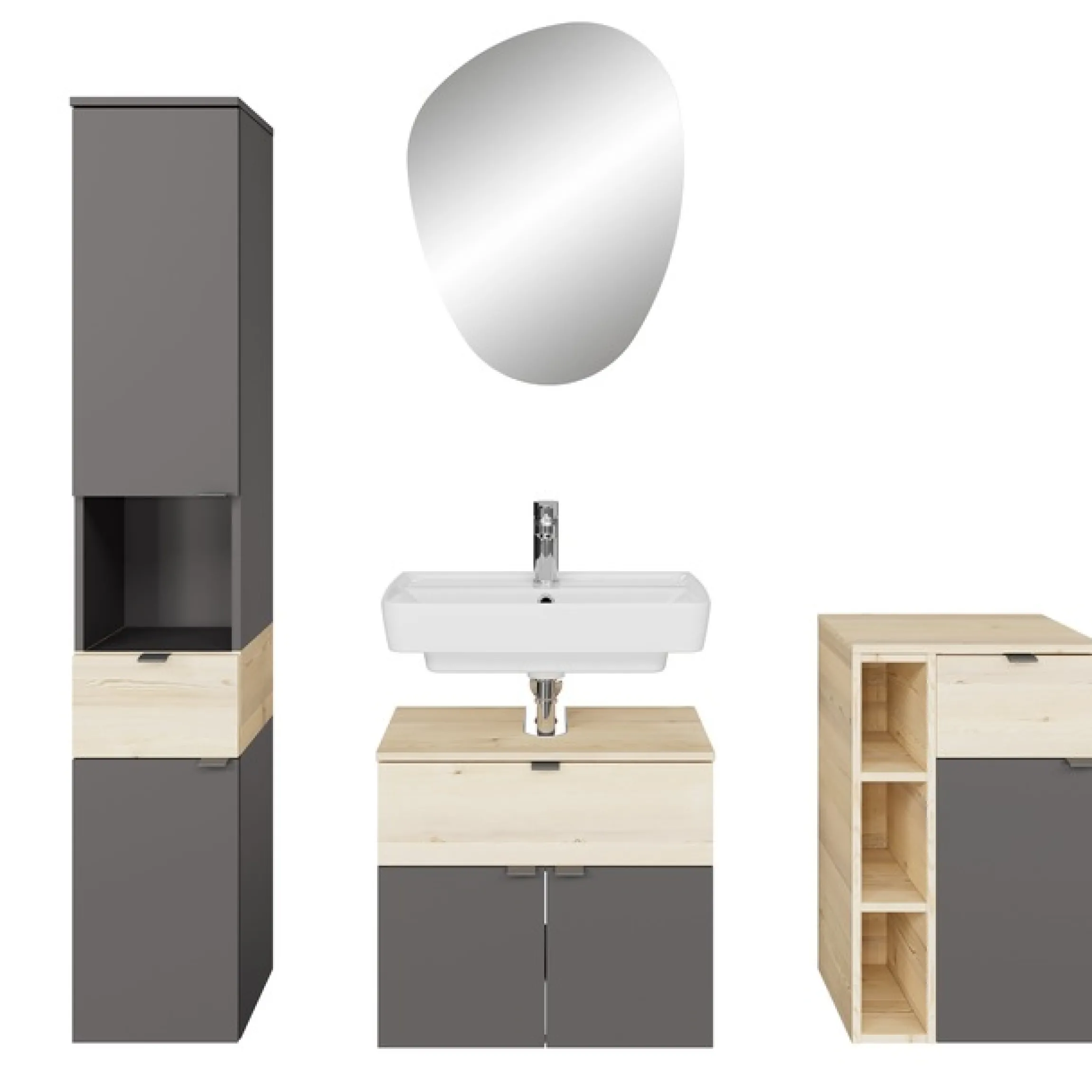 Saphir Badmöbel-Set »Quickset 394« Komplett-Set, 4 Stk. tlg.