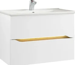 Saphir Badmöbel-Set »Quickset Keramikwaschtisch mit Unterschrank, 75 cm breit« 3 Stk. tlg.