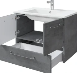 Saphir Badmöbel-Set »Quickset 945 Keramik-Waschtisch mit Unterschrank, 75 cm breit« 1 Stk. tlg.
