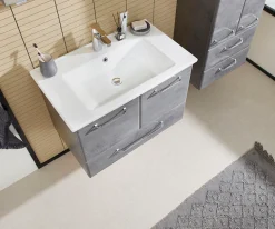Saphir Badmöbel-Set »Quickset 945 Keramik-Waschtisch mit Unterschrank, 75 cm breit« 1 Stk. tlg.