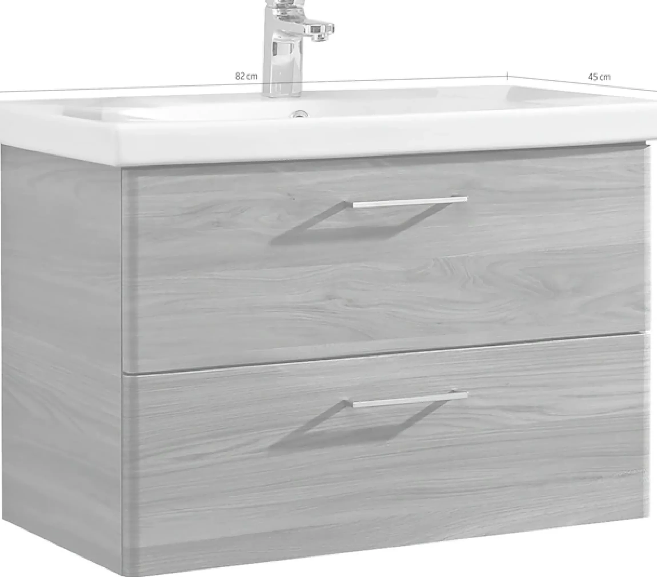 Saphir Badmöbel-Set »Quickset 916 Keramik-Waschtisch und Unterschrank Set, 82 cm breit« 1 Stk. tlg.