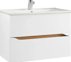 Saphir Badmöbel-Set »Quickset Keramikwaschtisch mit Unterschrank, 75 cm breit« 2 Stk. tlg.