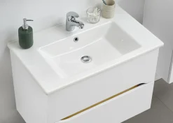 Saphir Badmöbel-Set »Quickset Keramikwaschtisch mit Unterschrank, 75 cm breit« 2 Stk. tlg.
