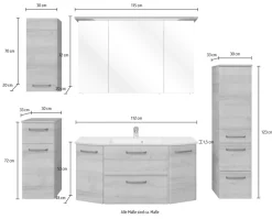 Saphir Badmöbel-Set »Quickset 318, mit Türdämpfer« 6 Stk. tlg.