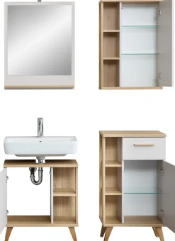 Saphir Badmöbel-Set »Quickset 966, mit Türdämpfer, Badezimmer-Set« 5 Stk. tlg.