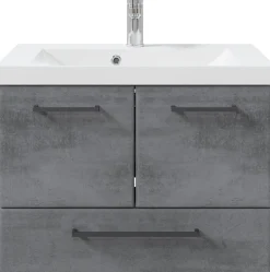 Saphir Badmöbel-Set »Quickset 945 Mineralmarmor-Waschtisch mit Unterschrank, 74 cm breit« 1 Stk. tlg.