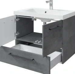 Saphir Badmöbel-Set »Quickset 945 Mineralmarmor-Waschtisch mit Unterschrank, 74 cm breit« 1 Stk. tlg.
