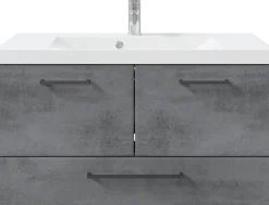 Saphir Badmöbel-Set »Quickset 945 Mineralmarmor-Waschtisch mit Unterschrank, 99 cm breit« 1 Stk. tlg.