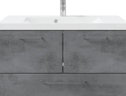 Saphir Badmöbel-Set »Quickset 945 Mineralmarmor-Waschtisch mit Unterschrank, 99 cm breit« 1 Stk. tlg.