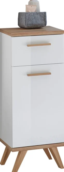 Saphir Badmöbel-Set »Quickset Mineralmarmor-Waschtisch mit LED-Spiegel, Unterschrank« 7 Stk. tlg.