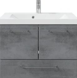 Saphir Badmöbel-Set »Quickset 945 Mineralmarmor-Waschtisch mit Unterschrank, 74 cm breit« 1 Stk. tlg.