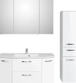 Saphir Badmöbel-Set »Quickset 326, 4-teilig, mit Mineralmarmorwaschtisch« 4 Stk. tlg.