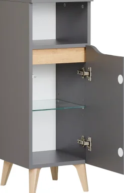 Saphir Badmöbel-Set »Quickset 5-teilig, Waschbeckenunterschrank mit LED-Spiegelschrank« 5 Stk. tlg.