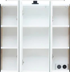 Saphir Badmöbel-Set »Quickset 395 3-teilig, Keramikwaschtisch mit LED-Spiegelschrank« 5 Stk. tlg.