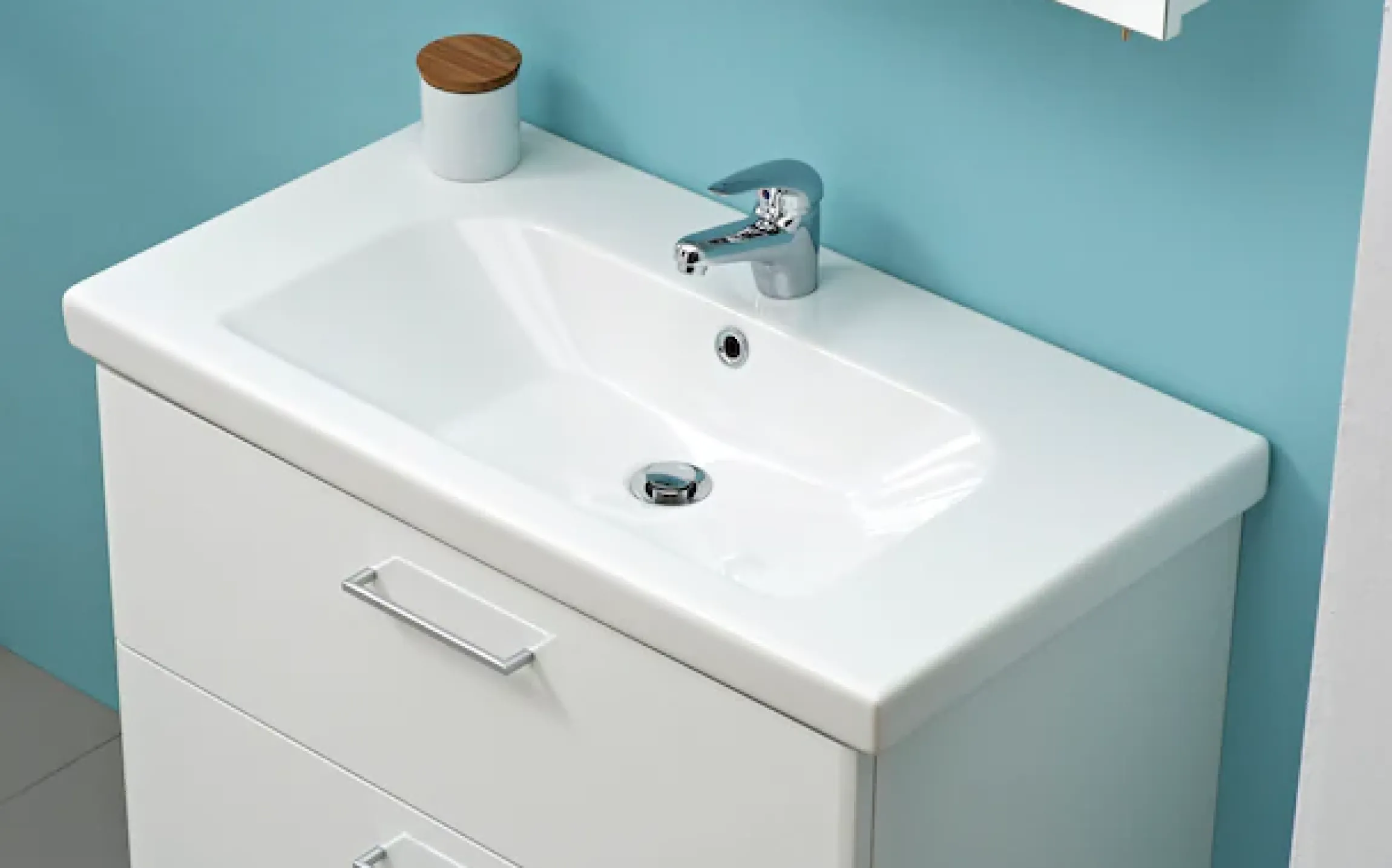 Saphir Badmöbel-Set »Quickset 316 3-teilig, Keramikwaschtisch mit LED-Spiegelschrank« 4 Stk. tlg.