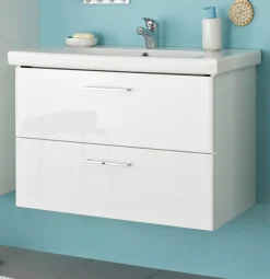 Saphir Badmöbel-Set »Quickset 316 3-teilig, Keramikwaschtisch mit LED-Spiegelschrank« 4 Stk. tlg.