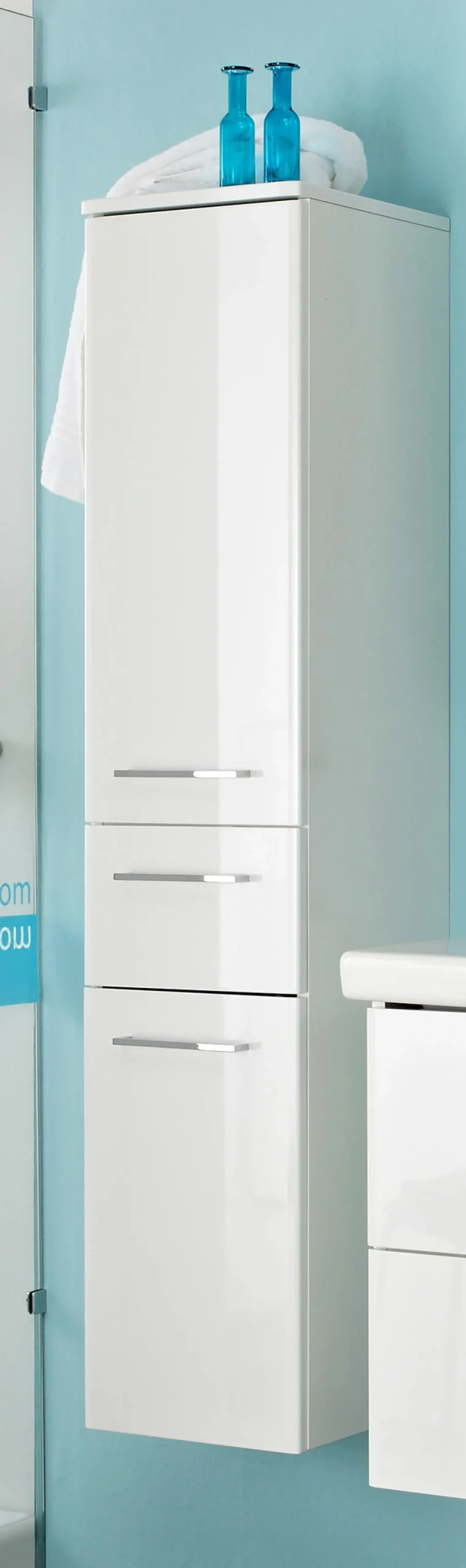 Saphir Badmöbel-Set »Quickset 316 3-teilig, Keramikwaschtisch mit LED-Spiegelschrank« 4 Stk. tlg.