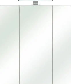 Saphir Badmöbel-Set »Quickset 943 4-teilig, Glaswaschtisch und LED-Spiegelschrank« Set, 4 Stk. tlg.