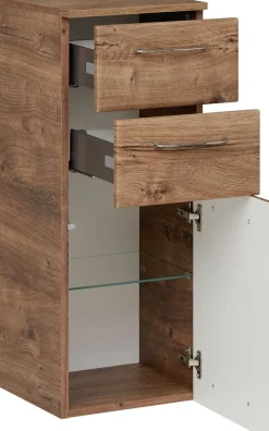 Saphir Badmöbel-Set »Quickset 943 4-teilig, Glaswaschtisch und LED-Spiegelschrank« Set, 4 Stk. tlg.