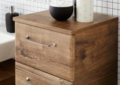 Saphir Badmöbel-Set »Quickset 943 4-teilig, Glaswaschtisch und LED-Spiegelschrank« Set, 4 Stk. tlg.