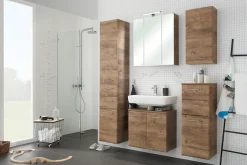 Saphir Badmöbel-Set »Quickset 943 4-teilig, Glaswaschtisch und LED-Spiegelschrank« Set, 4 Stk. tlg.