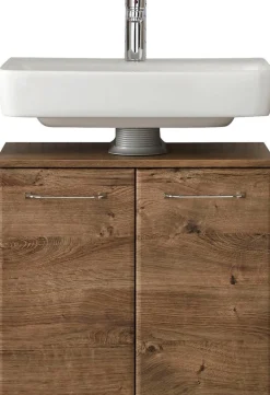 Saphir Badmöbel-Set »Quickset 943 4-teilig, Glaswaschtisch und LED-Spiegelschrank« Set, 4 Stk. tlg.