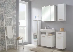 Saphir Badmöbel-Set »Quickset 931 5-teilig, Waschbeckenunterschrank mit LED-Spiegelschrank« Set, 5 Stk. tlg.
