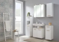 Saphir Badmöbel-Set »Quickset 931 5-teilig, Waschbeckenunterschrank mit LED-Spiegelschrank« Set, 5 Stk. tlg.