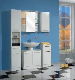 Saphir Badmöbel-Set »Quickset 335 5-teilig, Waschbeckenunterschrank mit LED-Spiegelschrank« 5 Stk. tlg.