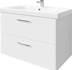 Saphir Badmöbel-Set »Quickset 316 5-teilig, inkl. Keramik-Waschtisch und LED-Spiegelschrank« Set, 5 Stk. tlg.