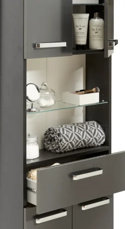 Saphir Badmöbel-Set »Quickset 311 7-teilig, Waschbeckenunterschrank und LED-Spiegelschrank« Set, 7 Stk. tlg.
