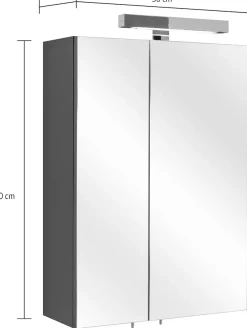 Saphir Badmöbel-Set »Quickset 311 7-teilig, Waschbeckenunterschrank und LED-Spiegelschrank« Set, 7 Stk. tlg.