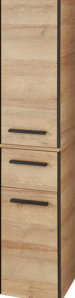 Saphir Badmöbel-Set »Quickset 395 3-teilig, Keramikwaschtisch mit LED-Spiegel« 5 Stk. tlg.