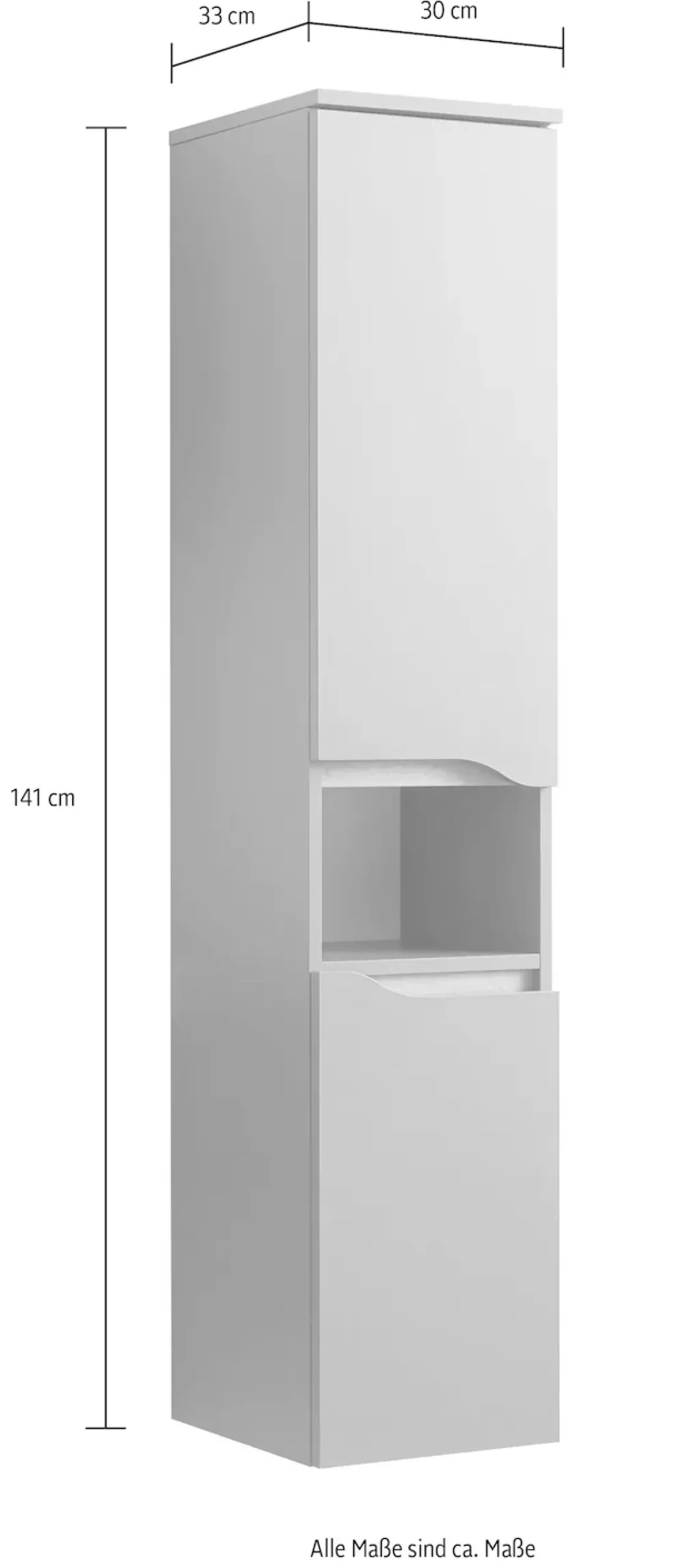 Saphir Badmöbel-Set »Quickset 3-teilig, Keramik-Waschtisch mit LED-Spiegel« 5 Stk. tlg.