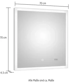 Saphir Badmöbel-Set »Quickset 3-teilig, Keramik-Waschtisch mit LED-Spiegel« 5 Stk. tlg.