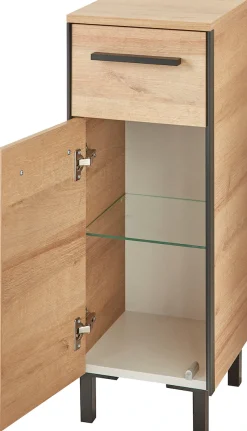 Saphir Badmöbel-Set »Quickset 395 4-teilig, Waschbeckenunterschrank mit LED-Spiegelschrank« 4 Stk. tlg.