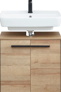 Saphir Badmöbel-Set »Quickset 395 4-teilig, Waschbeckenunterschrank mit LED-Spiegelschrank« 4 Stk. tlg.