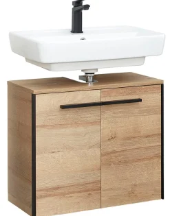 Saphir Badmöbel-Set »Quickset 395 4-teilig, Waschbeckenunterschrank mit LED-Spiegelschrank« 4 Stk. tlg.