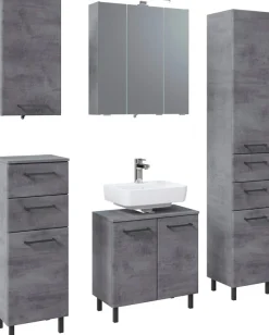 Saphir Badmöbel-Set »Quickset 326, 6-teilig, mit Mineralmarmorwaschtisch« 6 Stk. tlg.