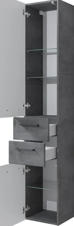 Saphir Badmöbel-Set »Quickset 945 5-teilig, Waschbeckenunterschrank mit LED-Spiegelschrank« 5 Stk. tlg.