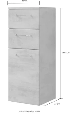 Saphir Badmöbel-Set »Quickset 945 5-teilig, Waschbeckenunterschrank mit LED-Spiegelschrank« 5 Stk. tlg.