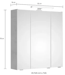 Saphir Badmöbel-Set »Quickset 945 5-teilig, Waschbeckenunterschrank mit LED-Spiegelschrank« 5 Stk. tlg.