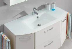 Saphir Badmöbel-Set »Quickset 326, 3-teilig, mit Glaswaschtisch« 3 Stk. tlg.